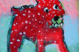 Red Dog with Teeth